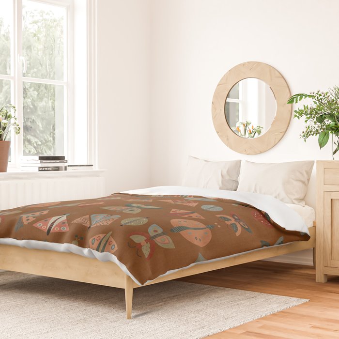 moths butterflies fall retro Duvet Cover Gallery Image 2