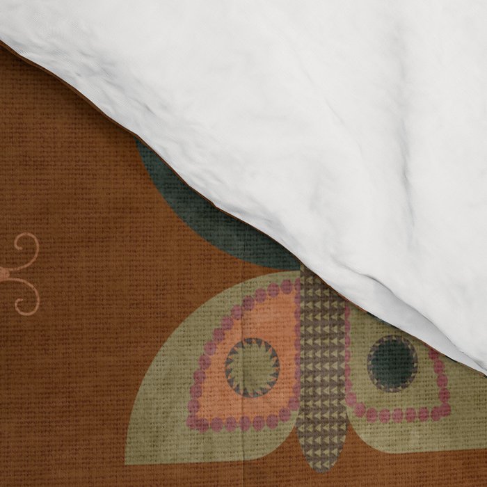 moths butterflies fall retro Comforter Gallery Image 4