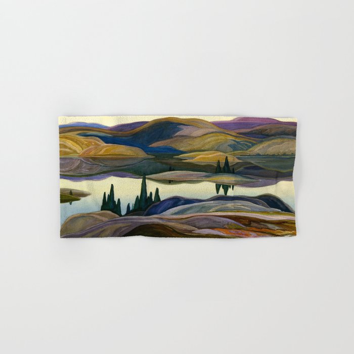 Canadian Landscape Franklin Carmichael Art Nouveau Post-Impressionism Mirror Lake Towels Gallery Image 1