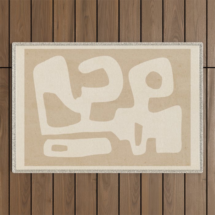 Modern Abstract Minimal Shapes 120 Outdoor Rug Gallery Image 1