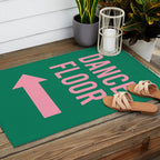 Dance Floor Left Arrow (Green Pink) Outdoor Rug Gallery Image 2