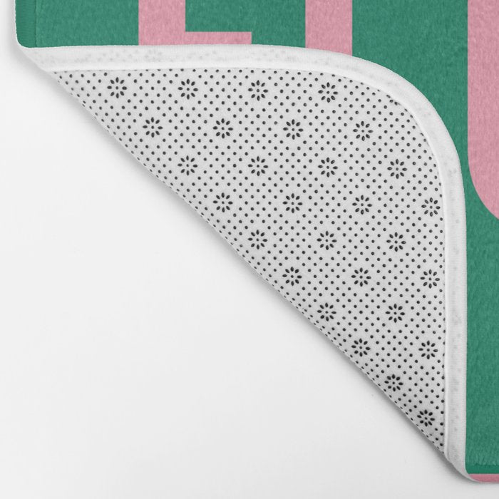 Dance Floor Left Arrow (Green Pink) Bath Mat Gallery Image 2