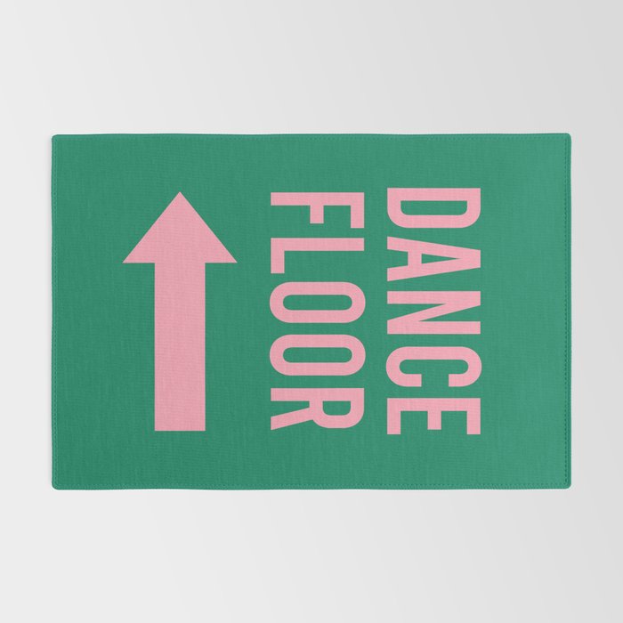Dance Floor Left Arrow (Green Pink) Rug Gallery Image 2
