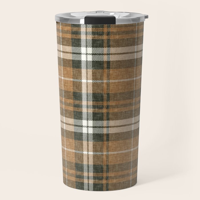 fall plaid - warm neutrals Travel Mug Gallery Image 1