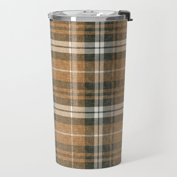 fall plaid - warm neutrals Travel Mug Gallery Image 2