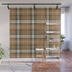 fall plaid - warm neutrals Wall Mural Gallery Image 1