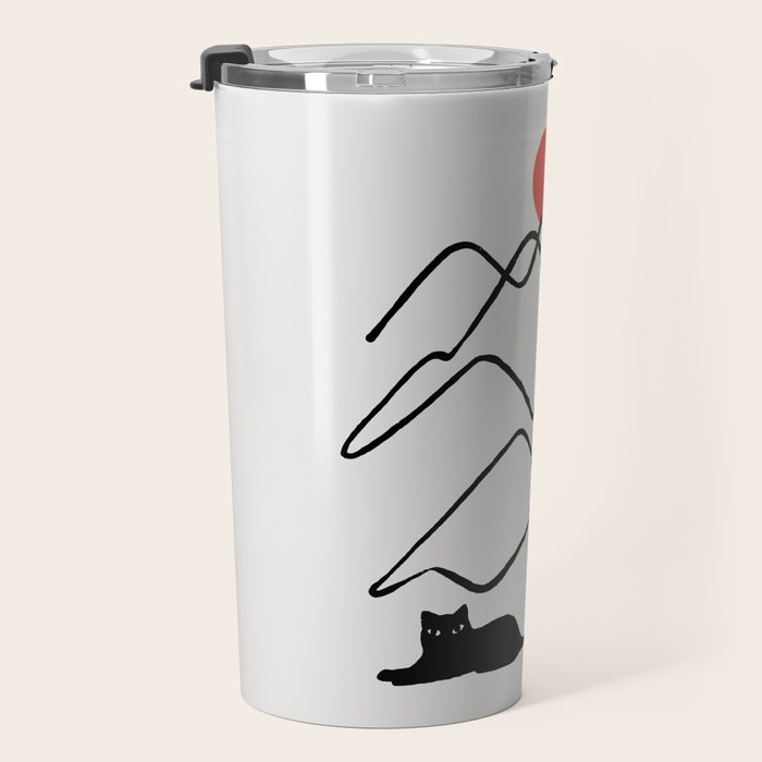 Cat Landscape 68 Travel Mug Gallery Image 3
