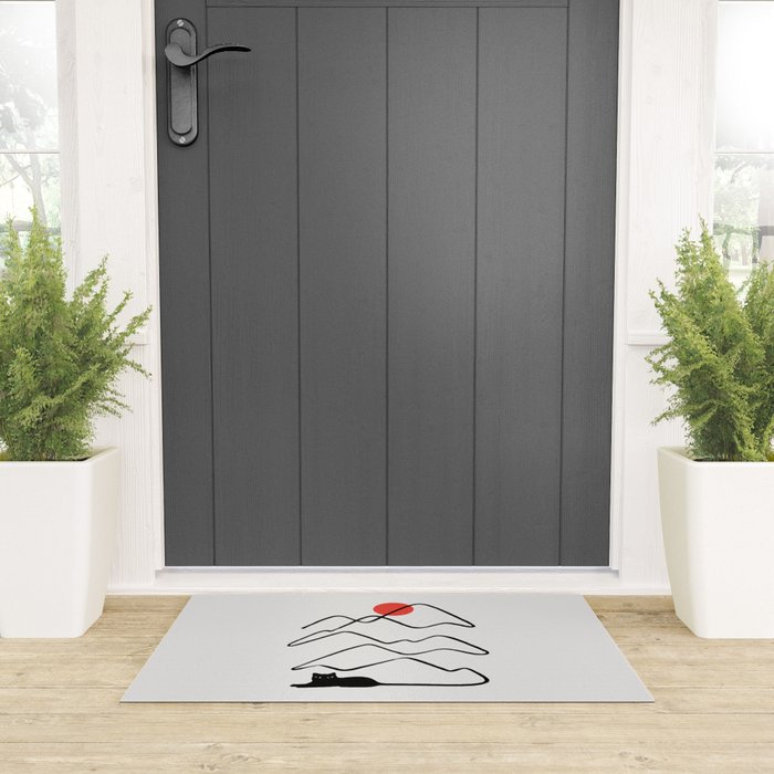 Cat Landscape 68 Welcome Mat Gallery Image 3