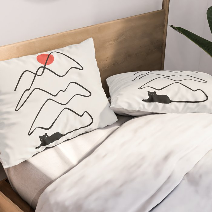 Cat Landscape 68 Pillow Sham Gallery Image 2