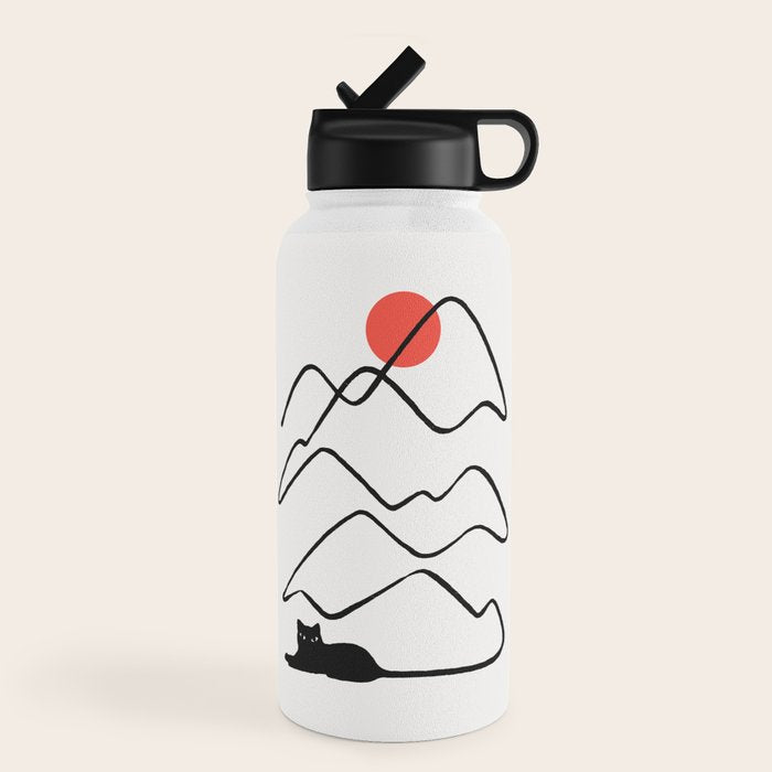 Cat Landscape 68 Water Bottle Gallery Image 4