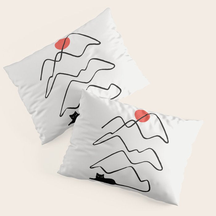 Cat Landscape 68 Pillow Sham Gallery Image 3