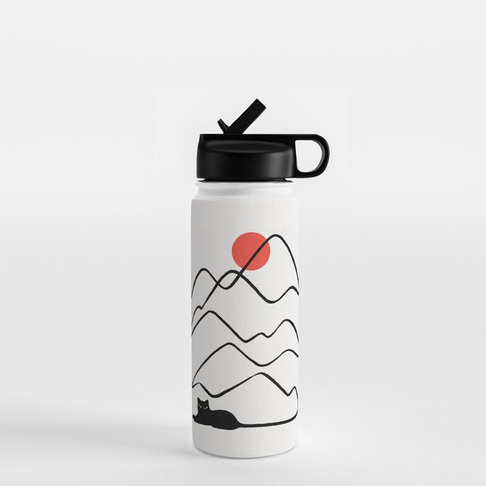 Cat Landscape 68 Water Bottle Gallery Image 1