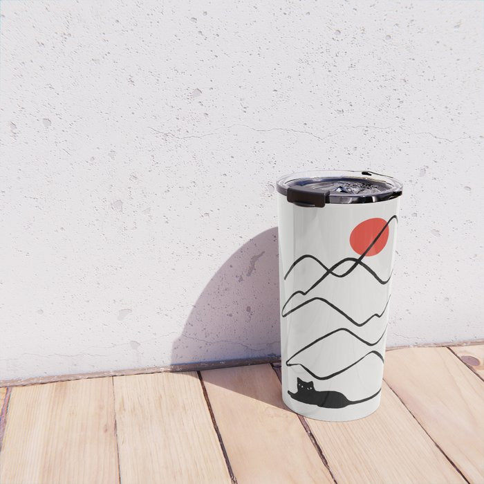 Cat Landscape 68 Travel Mug Gallery Image 4