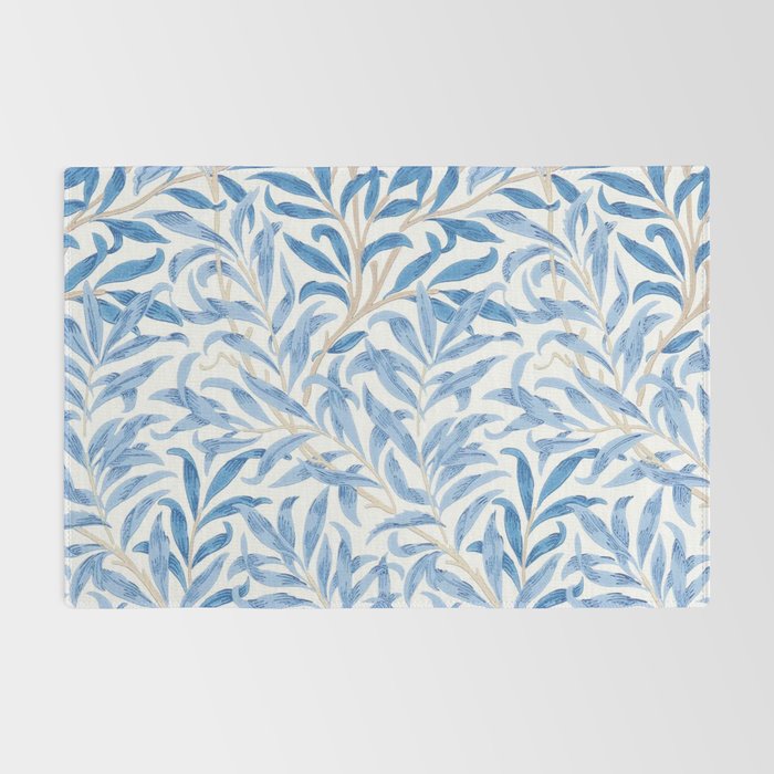 William Morris Vintage Willow Bough Woad Blue Rug Gallery Image 2