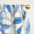 William Morris Vintage Willow Bough Woad Blue Window Curtain Gallery Image 2