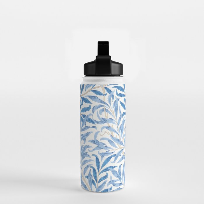 William Morris Vintage Willow Bough Woad Blue Water Bottle Gallery Image 2