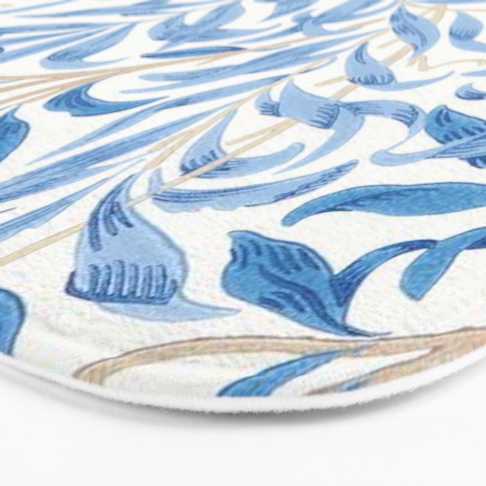 William Morris Vintage Willow Bough Woad Blue Bath Mat Gallery Image 3