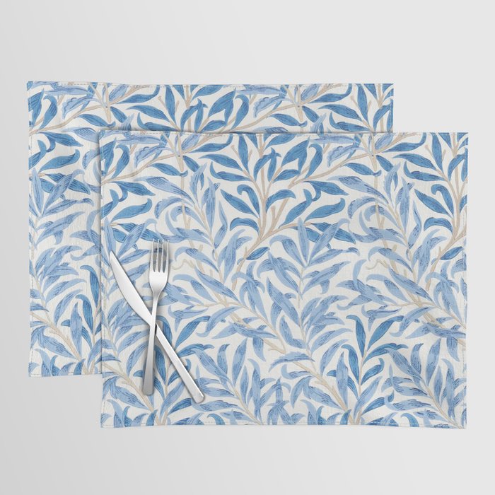 William Morris Vintage Willow Bough Woad Blue Placemat Gallery Image 1