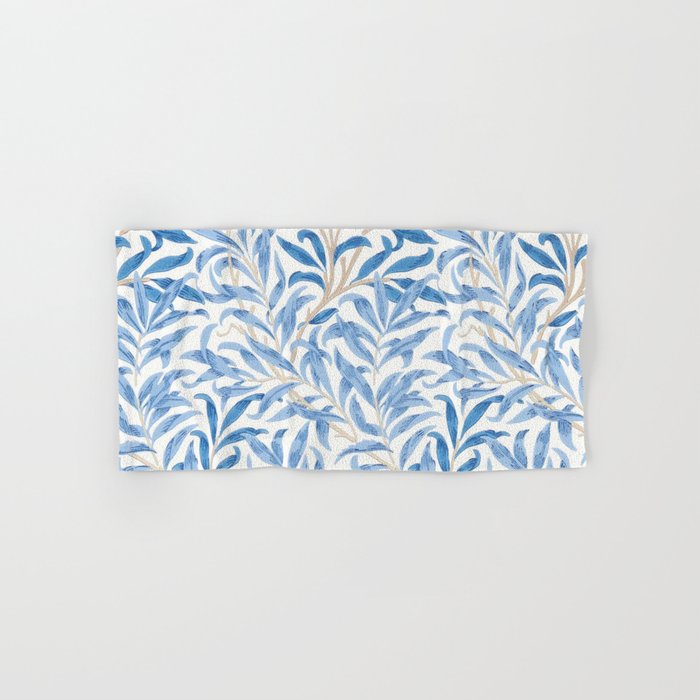 William Morris Vintage Willow Bough Woad Blue Bath Towel Gallery Image 1