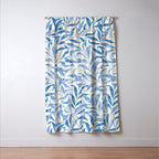 William Morris Vintage Willow Bough Woad Blue Window Curtain Gallery Image 3