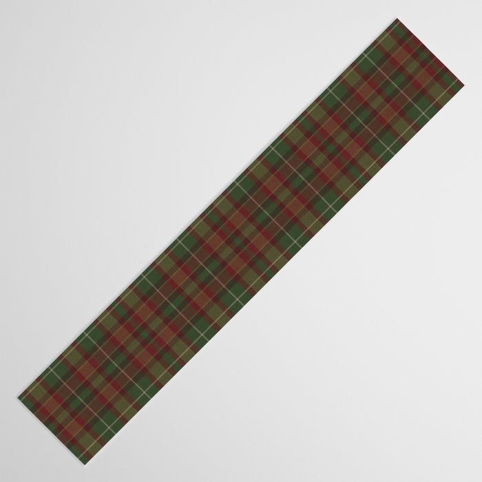 Burgundy Green Classic Plaid Table Runner Gallery Image 3