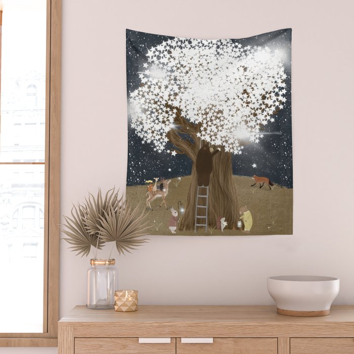 the starlight tree Wall Tapestry Gallery Image 2