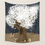 the starlight tree Wall Tapestry Gallery Image 4
