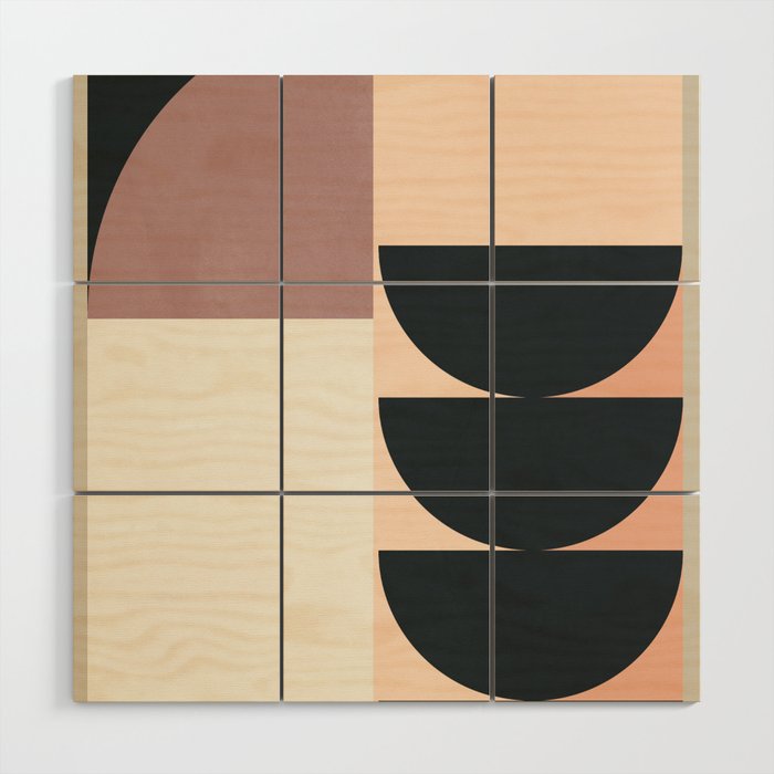 Geometric Shapes 255 Wood Wall Art Gallery Image 1