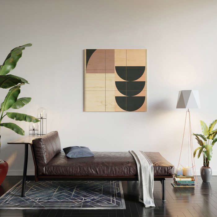Geometric Shapes 255 Wood Wall Art Gallery Image 2