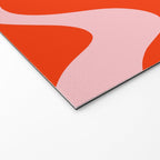Retro Liquid Swirl Abstract 2 in Bold Orange and Pink Welcome Mat Gallery Image 2