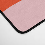 Retro Liquid Swirl Abstract 2 in Bold Orange and Pink Desk Mat Gallery Image 4