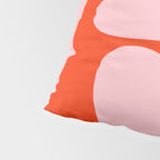 Retro Liquid Swirl Abstract 2 in Bold Orange and Pink Pillow Sham Gallery Image 4