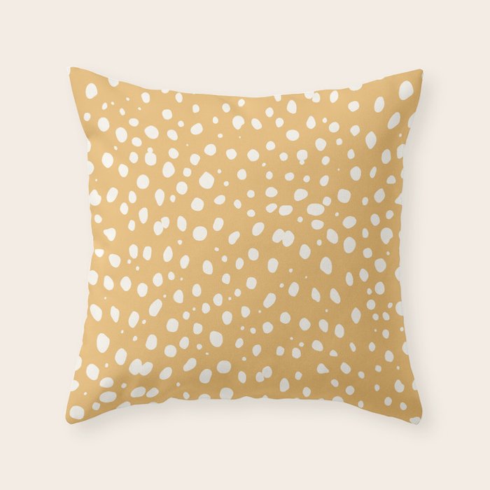 LEOPARD YELLOW Throw Pillow Gallery Image 1