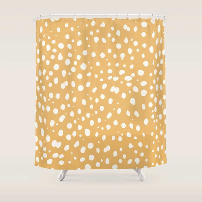 LEOPARD YELLOW Shower Curtain Gallery Image 1