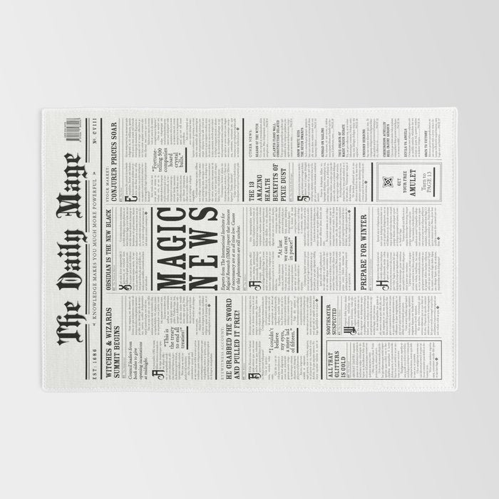The Daily Mage Fantasy Newspaper Rug Gallery Image 2