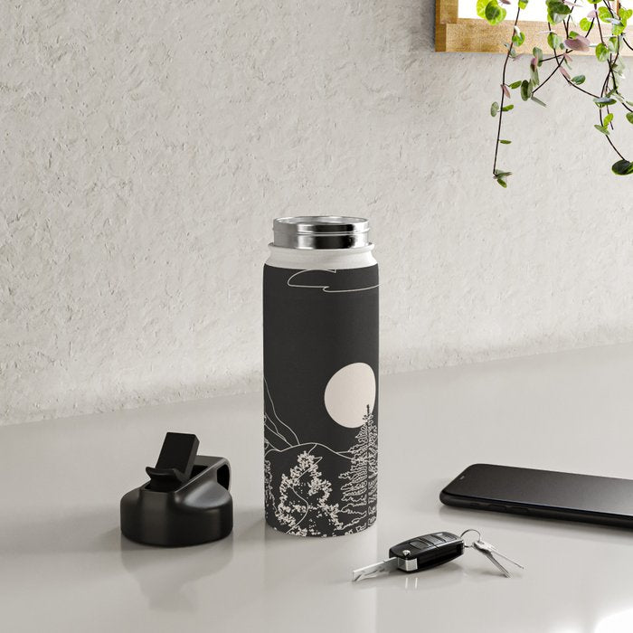 Mountain Trees Dark Water Bottle Gallery Image 4
