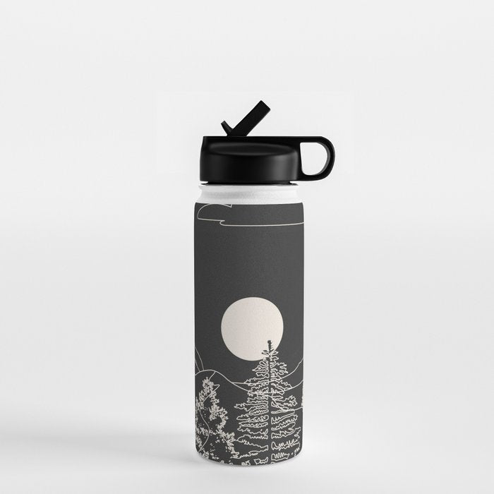 Mountain Trees Dark Water Bottle Gallery Image 1