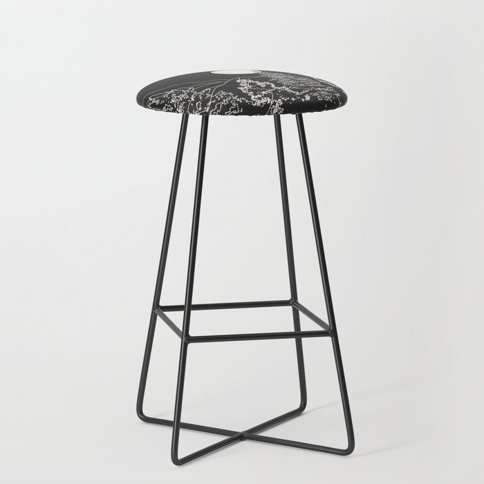 Mountain Trees Dark Stool Gallery Image 1