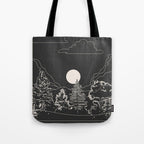 Mountain Trees Dark Tote Bag Gallery Image 1