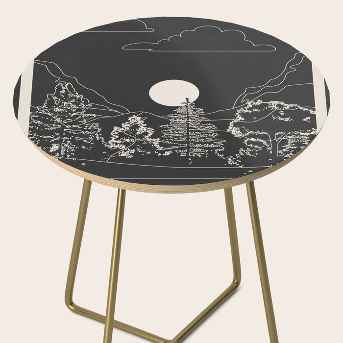 Mountain Trees Dark Side Table Gallery Image 2