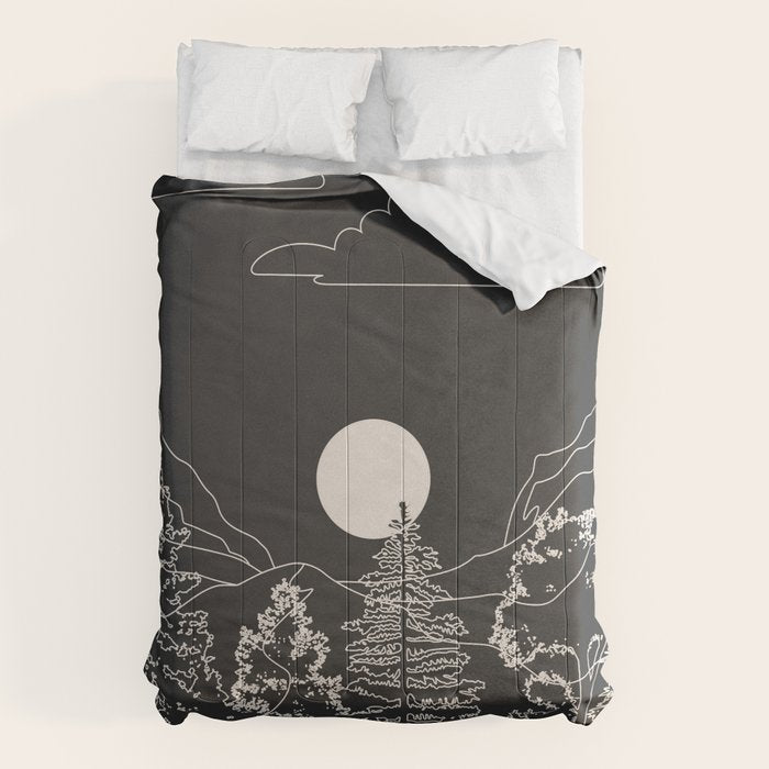 Mountain Trees Dark Comforter Gallery Image 6