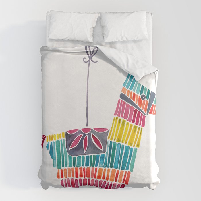 Mexican Donkey PinÌata - CMYK Palette Duvet Cover Gallery Image 6