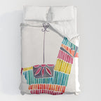 Mexican Donkey PinÌata - CMYK Palette Duvet Cover Gallery Image 6