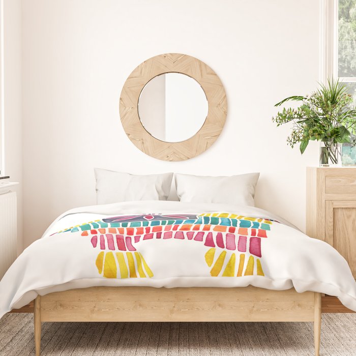 Mexican Donkey PinÌata - CMYK Palette Duvet Cover Gallery Image 3