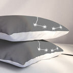 Scorpio Zodiac Star Constellation Line Art Grey Pillow Sham Gallery Image 3