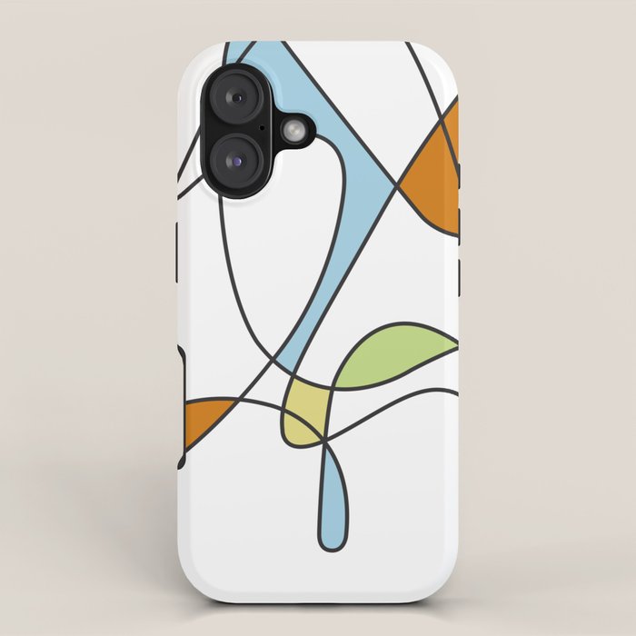 Mid Century Modern Abstract Design iPhone Case Gallery Image 1