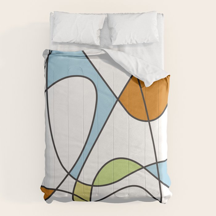 Mid Century Modern Abstract Design Comforter Gallery Image 1