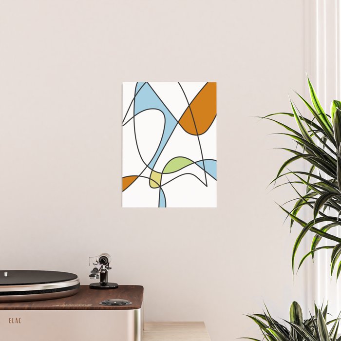 Mid Century Modern Abstract Design Poster Gallery Image 2