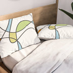 Mid Century Modern Abstract Design Pillow Sham Gallery Image 2