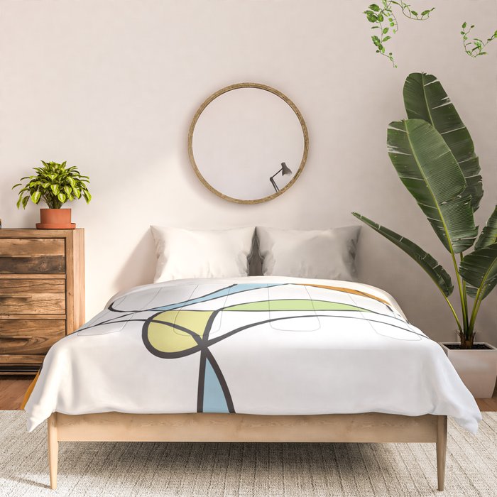 Mid Century Modern Abstract Design Comforter Gallery Image 3